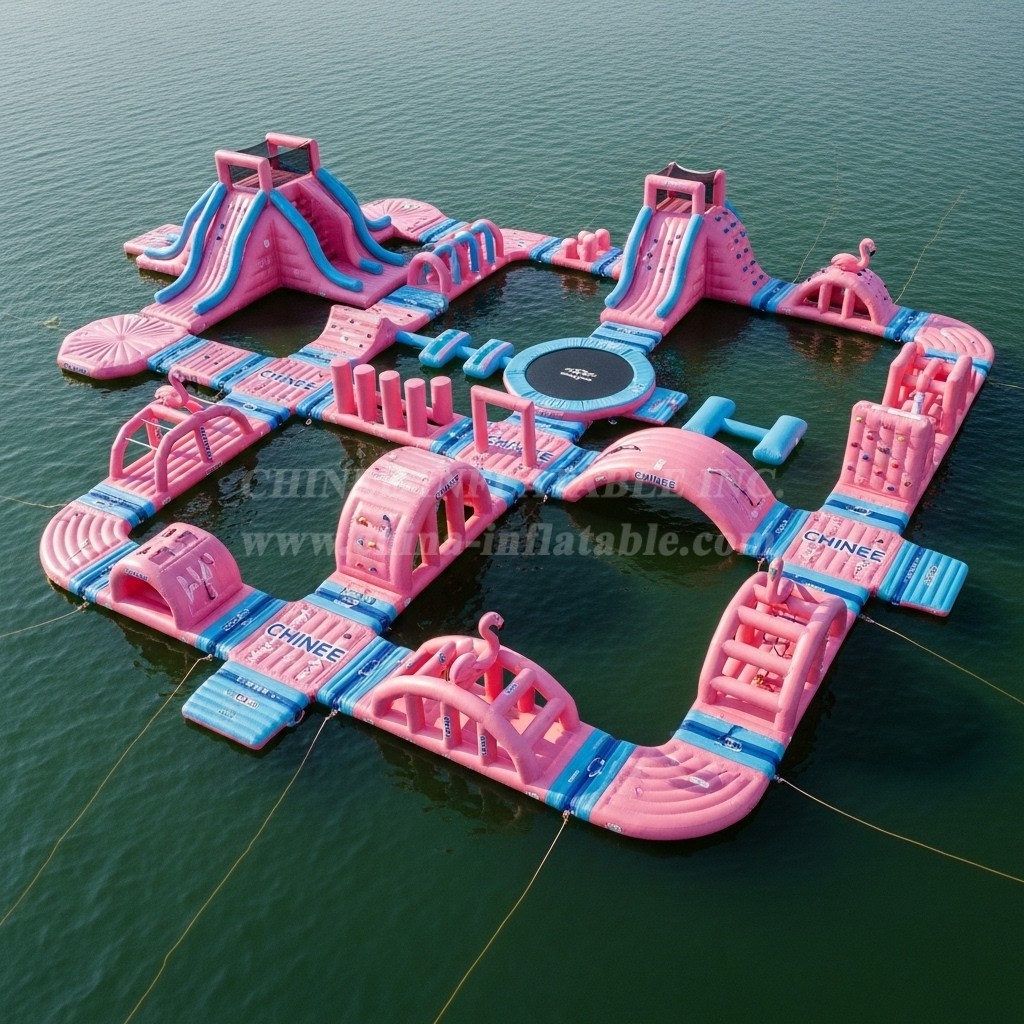 S474 Flamingo Theme Inflatable Water Park