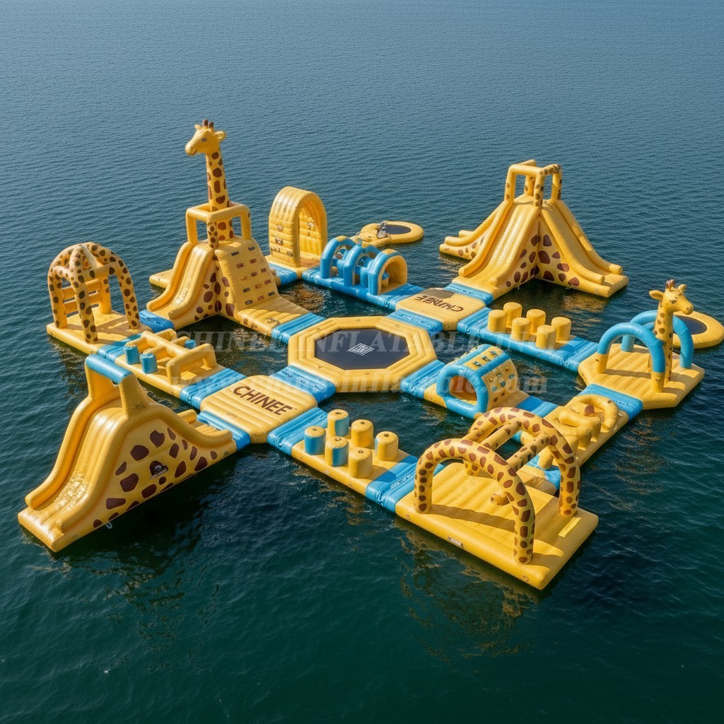S483 Giraffe Theme Inflatable Water Park