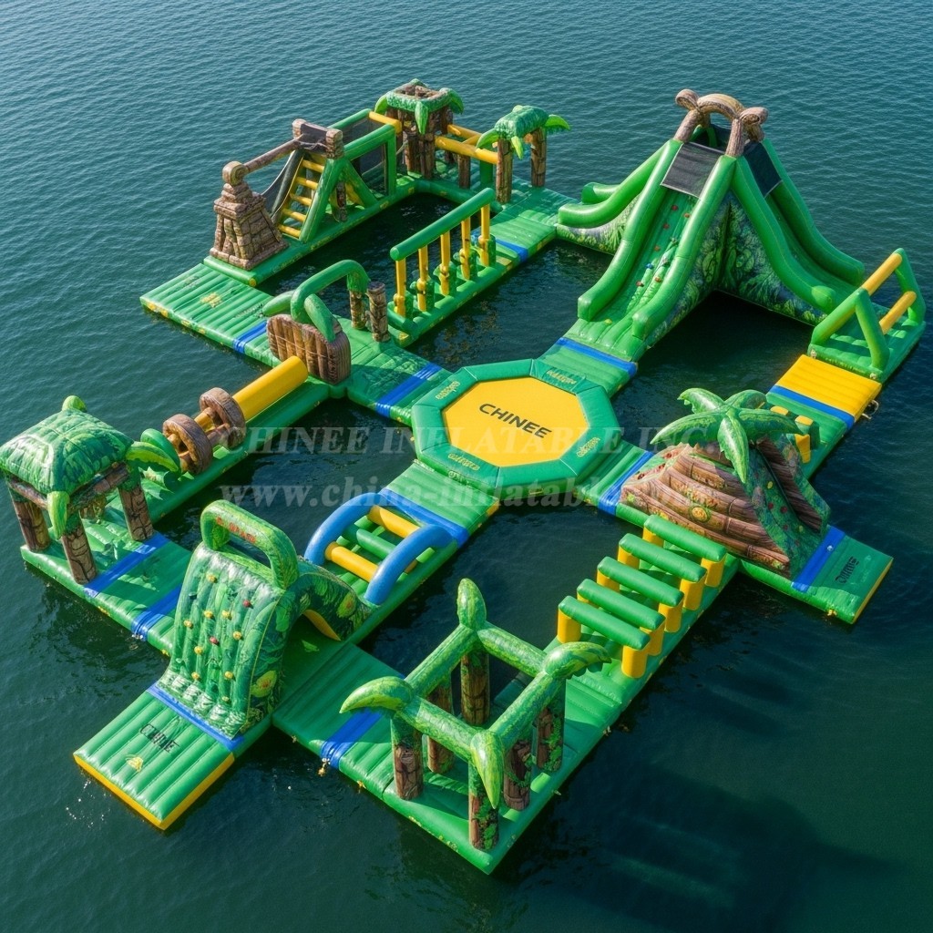 S489 Jungle Theme Inflatable Water Park