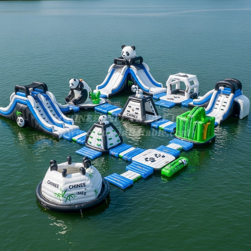 S532 Panda Theme Inflatable Water Park