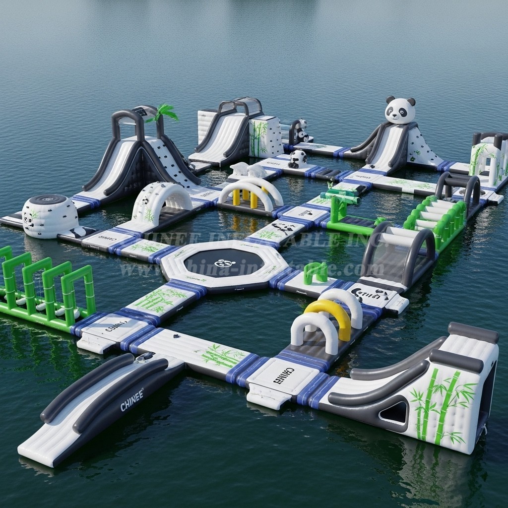 S533 Panda Theme Inflatable Water Park