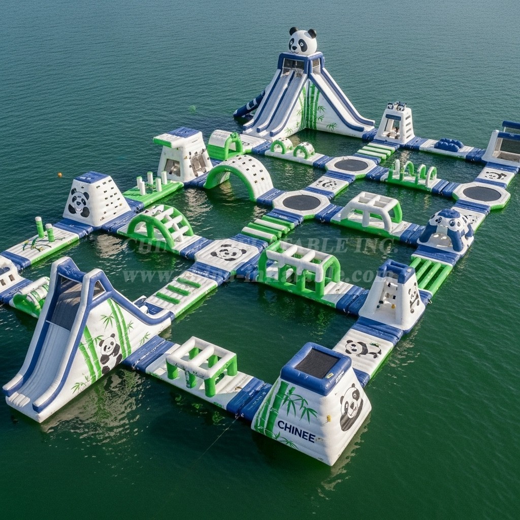 S536 Panda Theme Inflatable Water Park