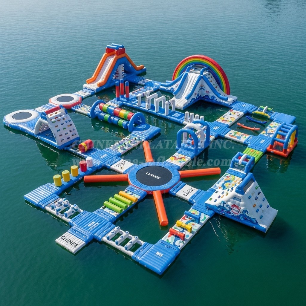 S538 Rainbow Theme Inflatable Water Park