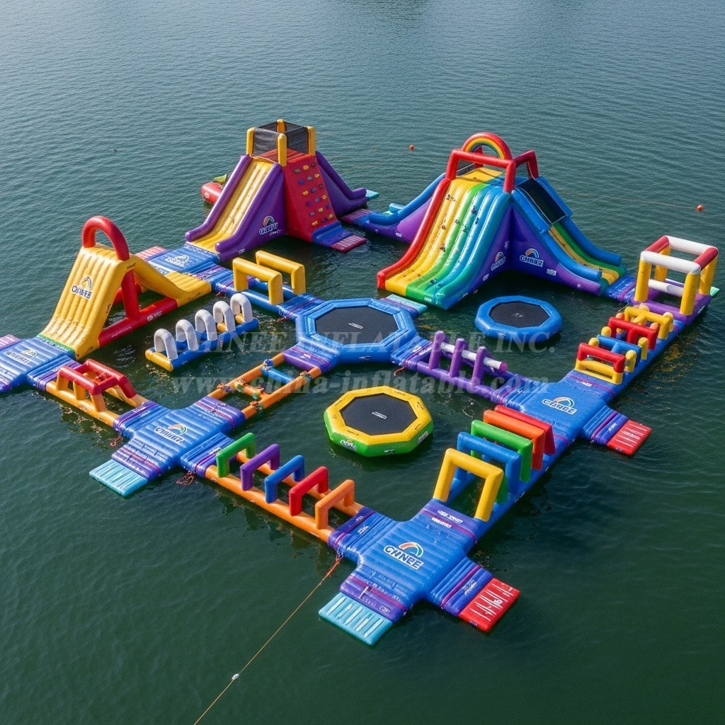 S542 Rainbow Theme Inflatable Water Park