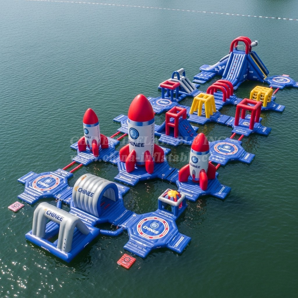 S551 Rocket Theme Inflatable Water Park