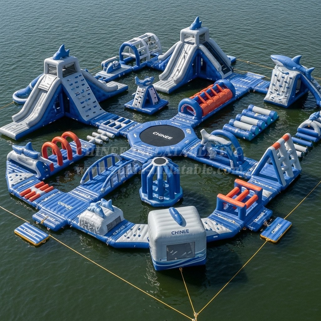 S552 Shark Theme Inflatable Water Park