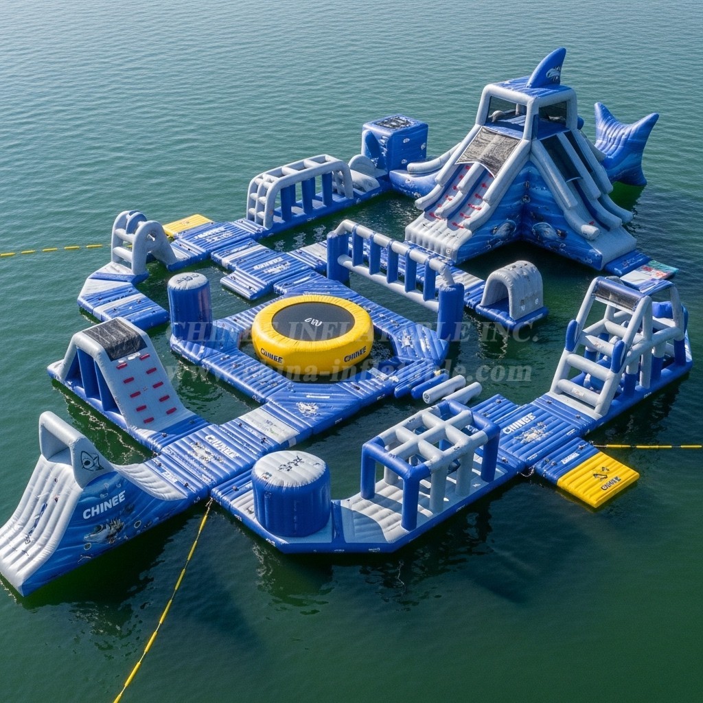 S558 Shark Theme Inflatable Water Park