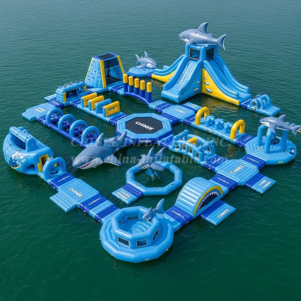 S559 Shark Theme Inflatable Water Park