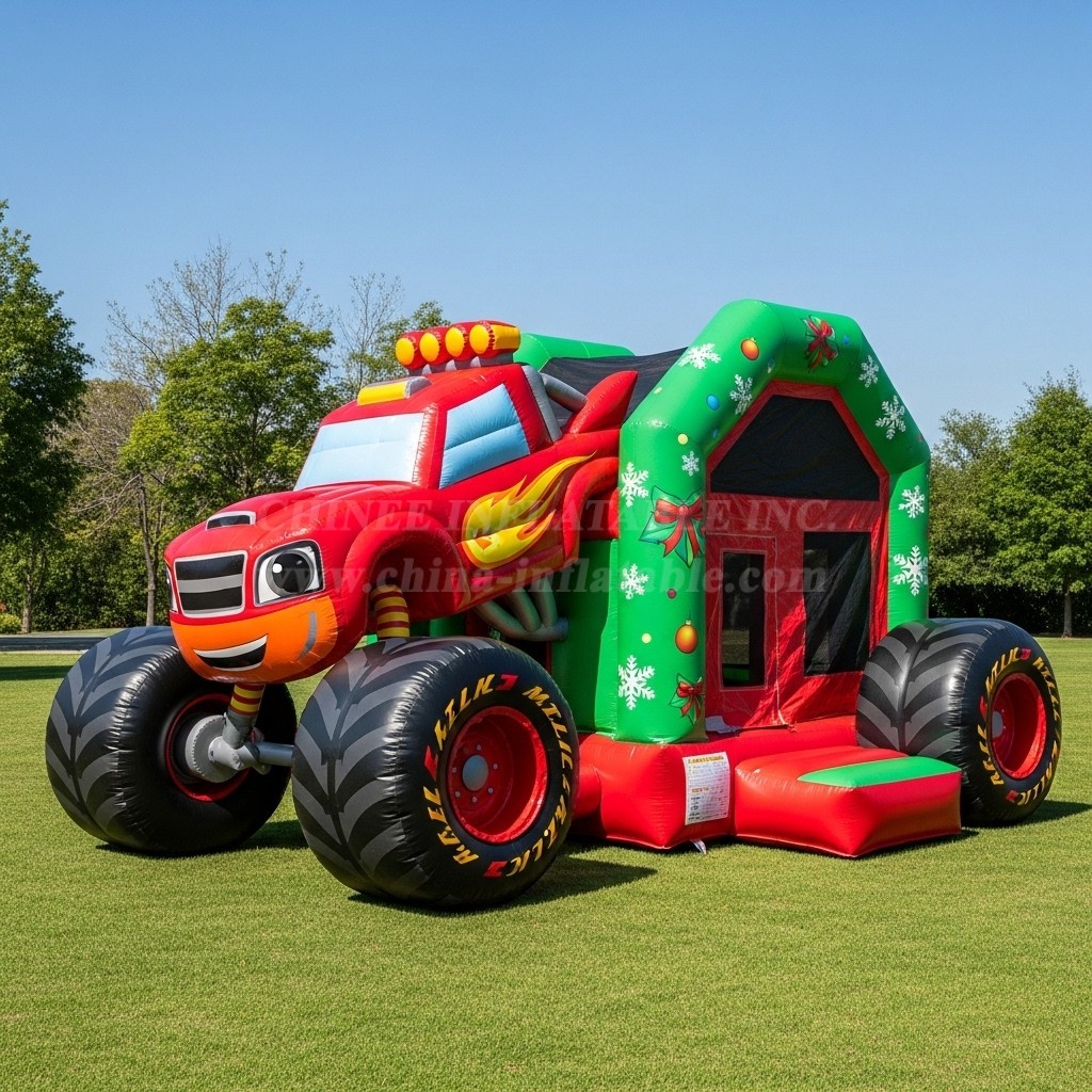 T2-8584 Blaze Monster Truck Inflatable Bouncer