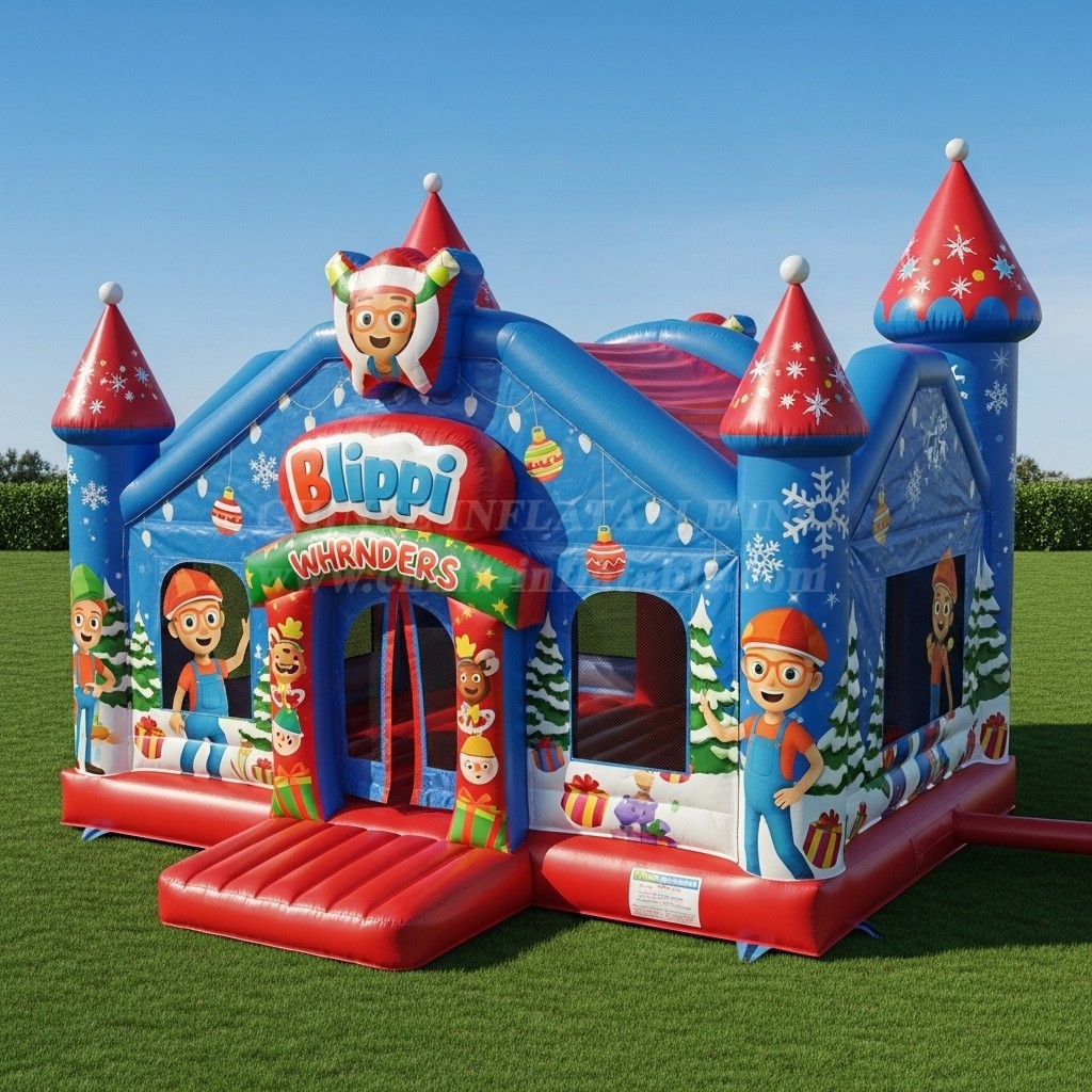 T2-8609 Blippi Christmas Inflatable Castles