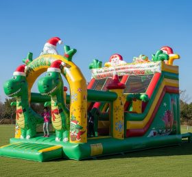 T2-8621 Christmas Dinosaur Inflatable Combo