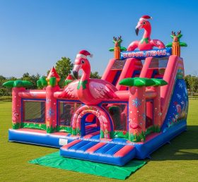 T2-8624 Flamingo Christmas Theme Inflatable Combo