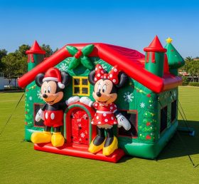 T2-8627 Mickey & Minnie Christmas Inflatable Bouncer