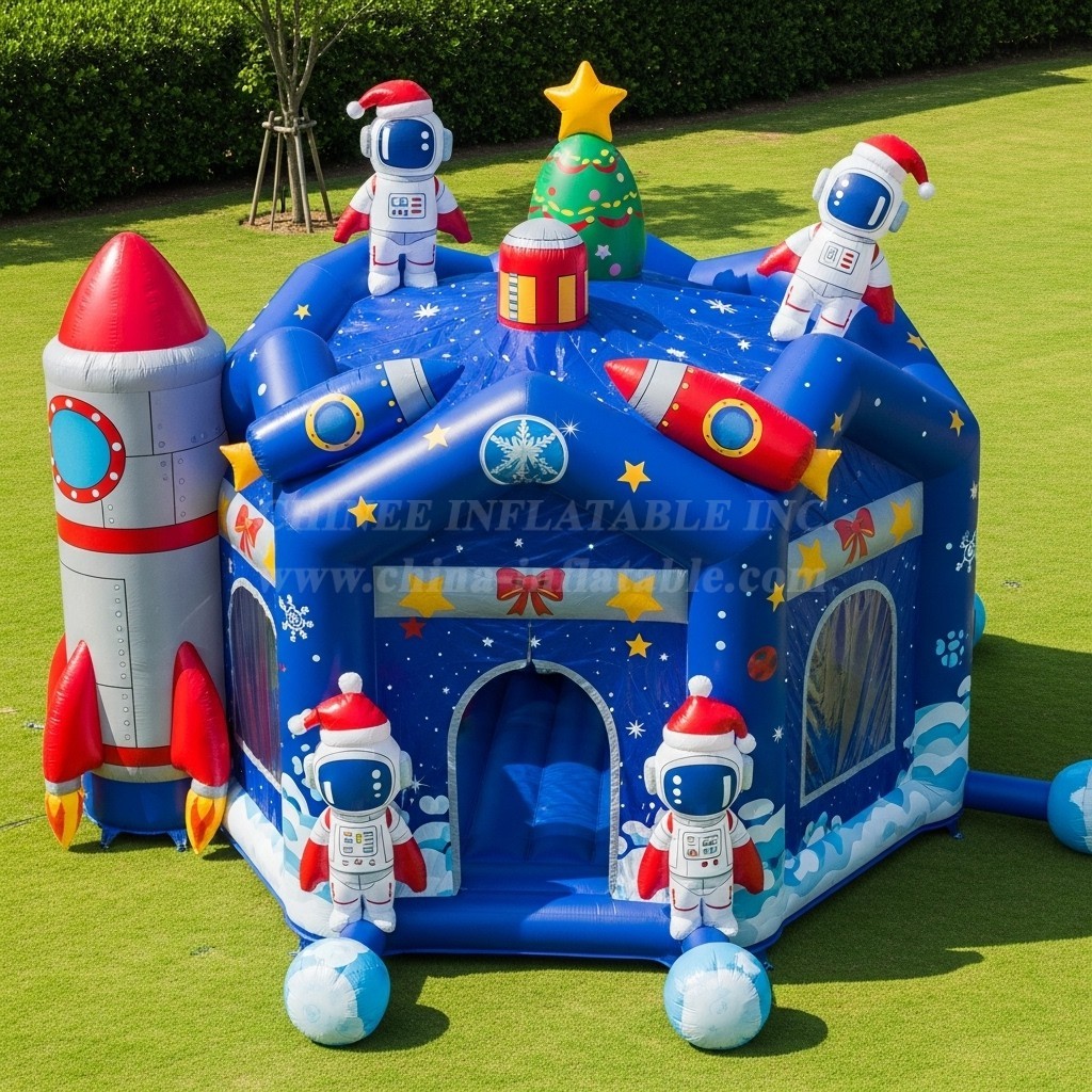 T2-8638 Space Christmas Inflatable Bouncer