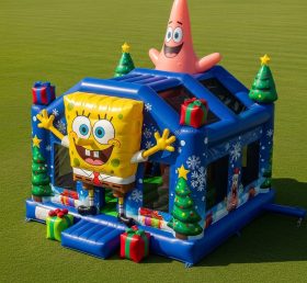 T2-8641 SpongeBob Christmas Theme Inflatable Bouncer