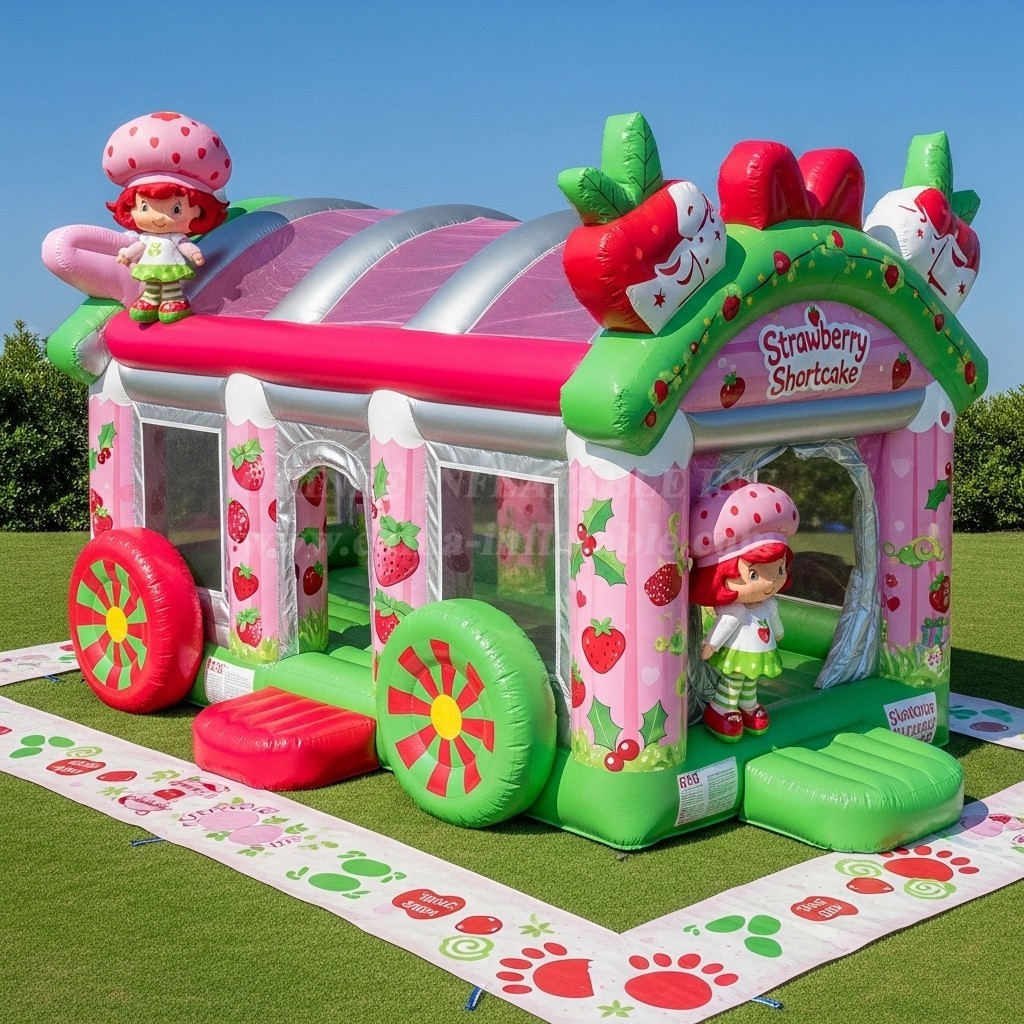T2-8642 Strawberry Shortcake Inflatable Bouncer