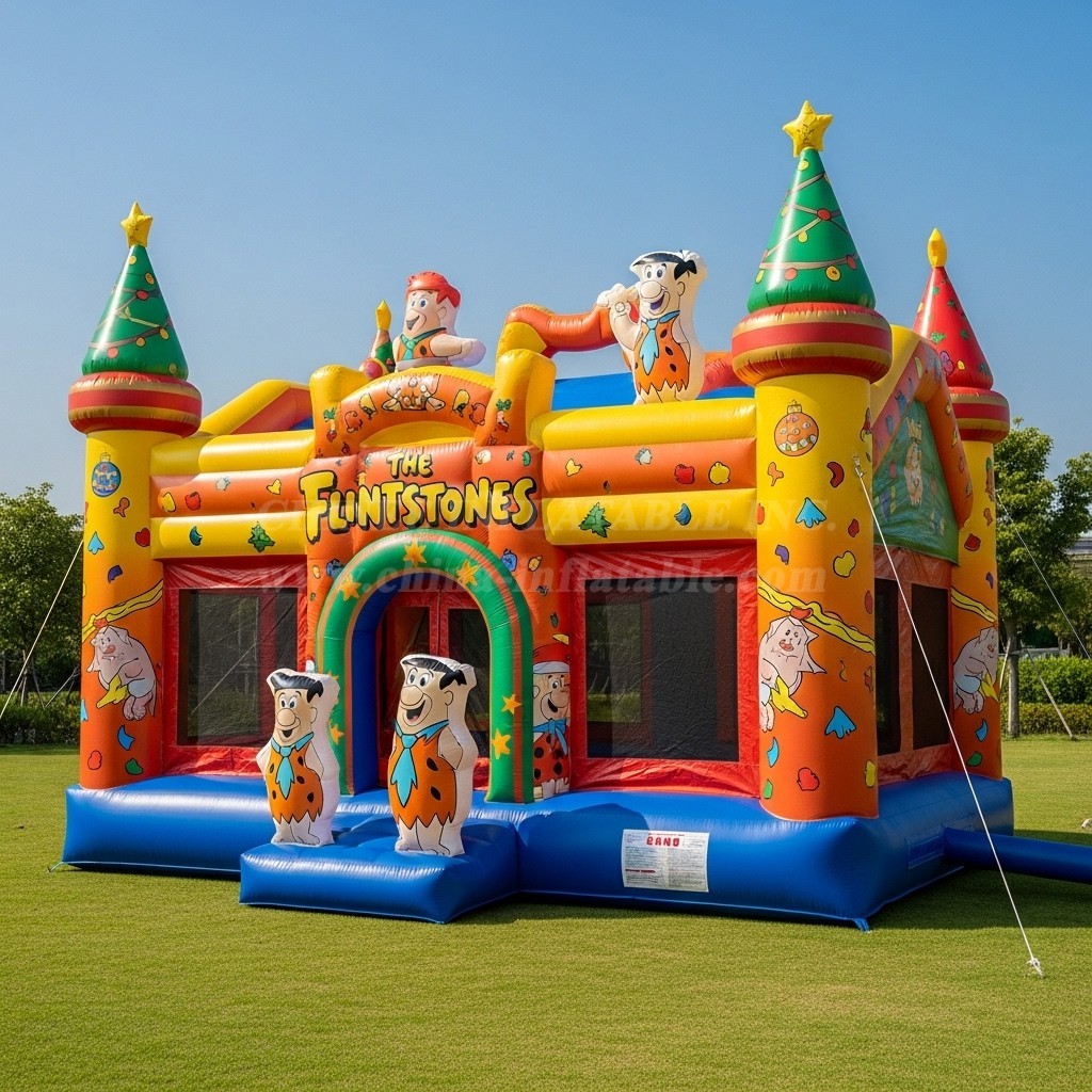 T2-8647 The Flintstones Christmas Inflatable Castles