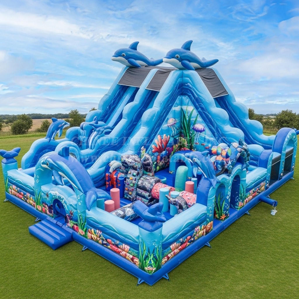 T6-6421 Dolphin Theme Inflatable Funcity