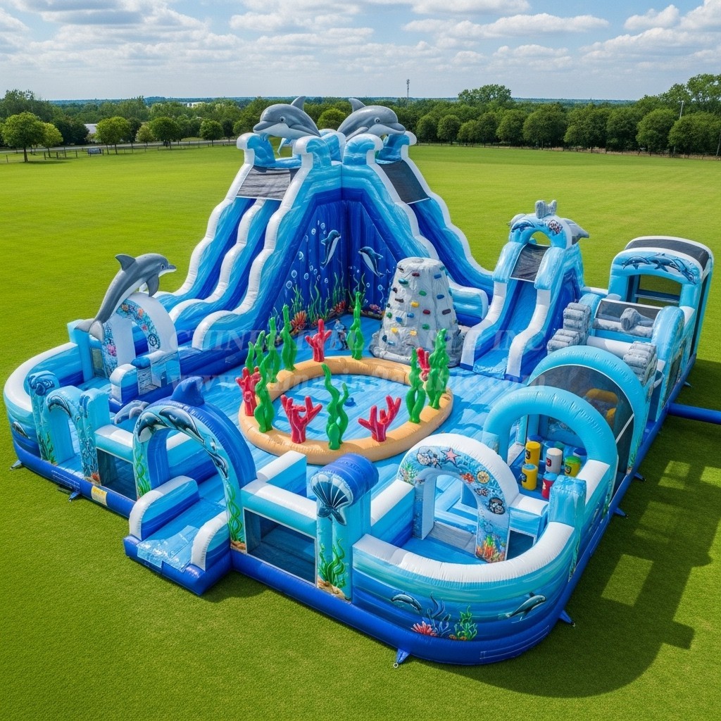 T6-6422 Dolphin Theme Inflatable Funcity