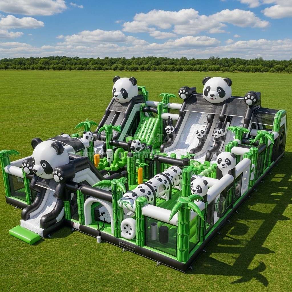 T6-6532 Panda Theme Inflatable Funcity