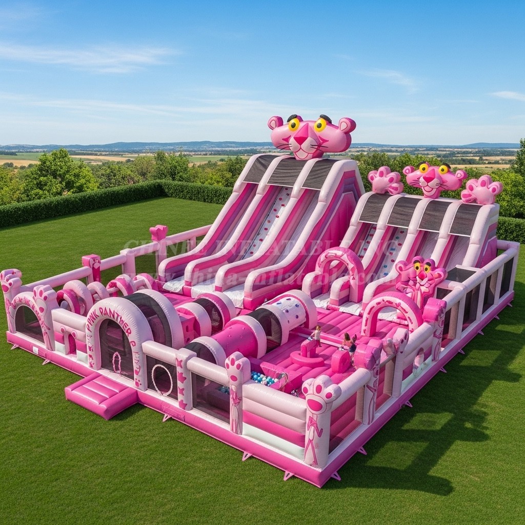 T6-6543 Pink Panther Theme Inflatable Funcity