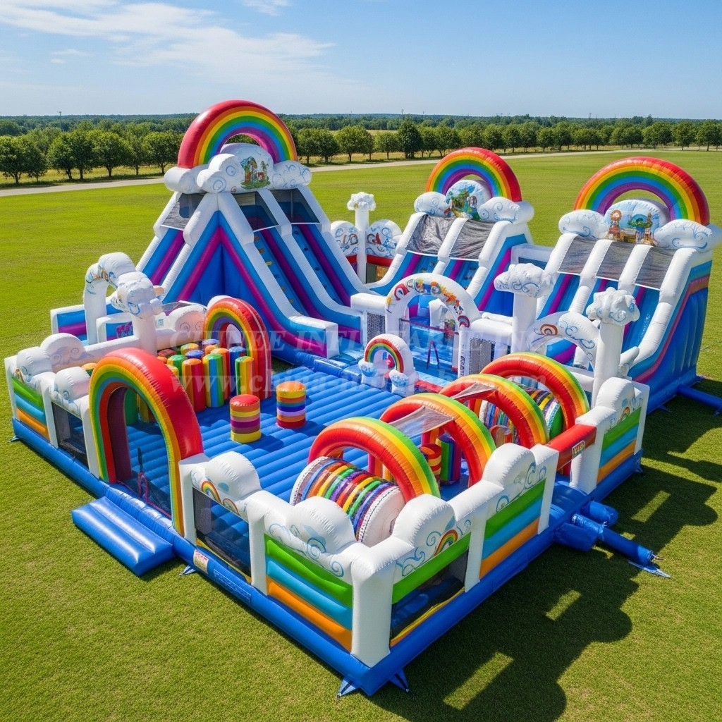 T6-6559 Rainbow Theme Inflatable Funcity