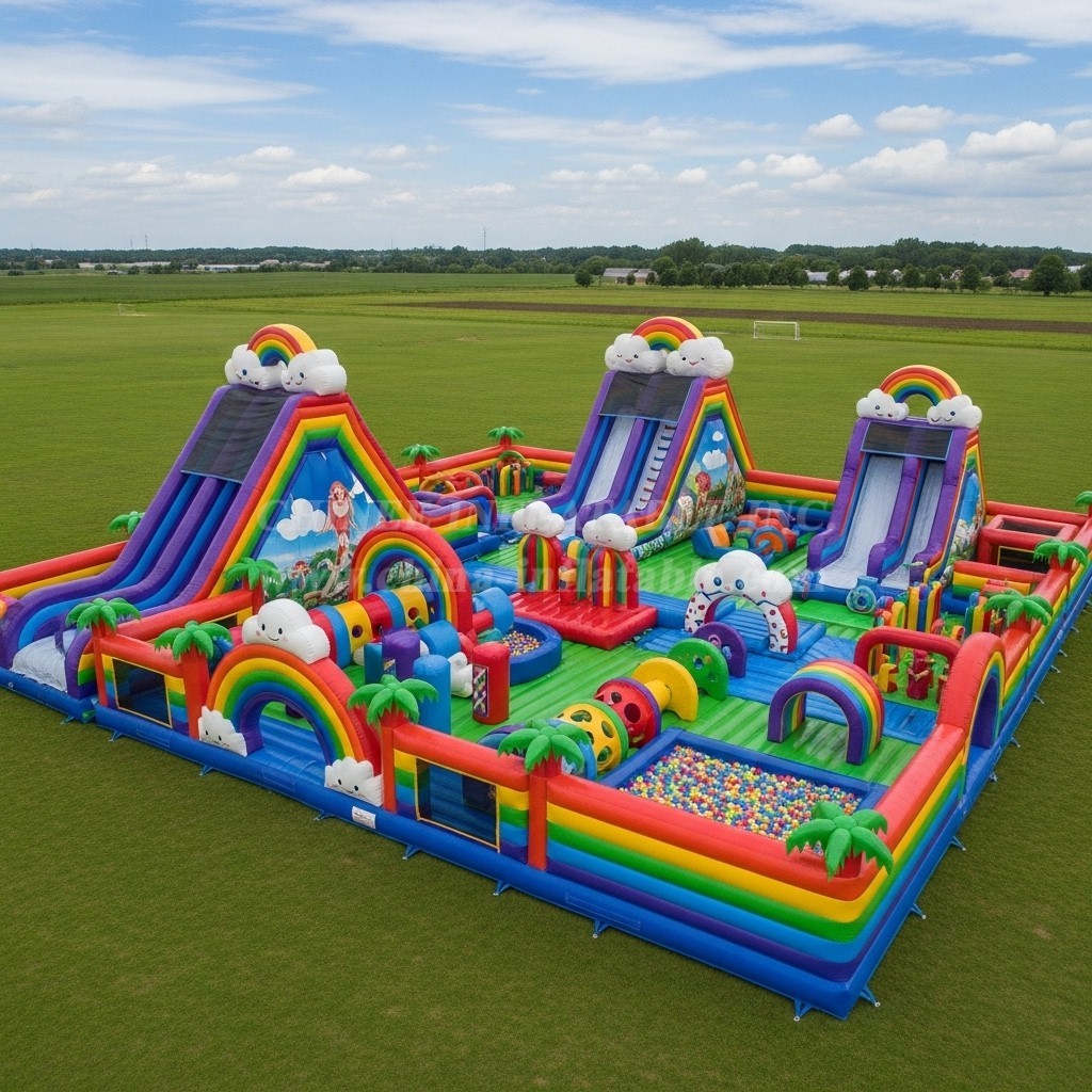 T6-6562 Rainbow Theme Inflatable Funcity