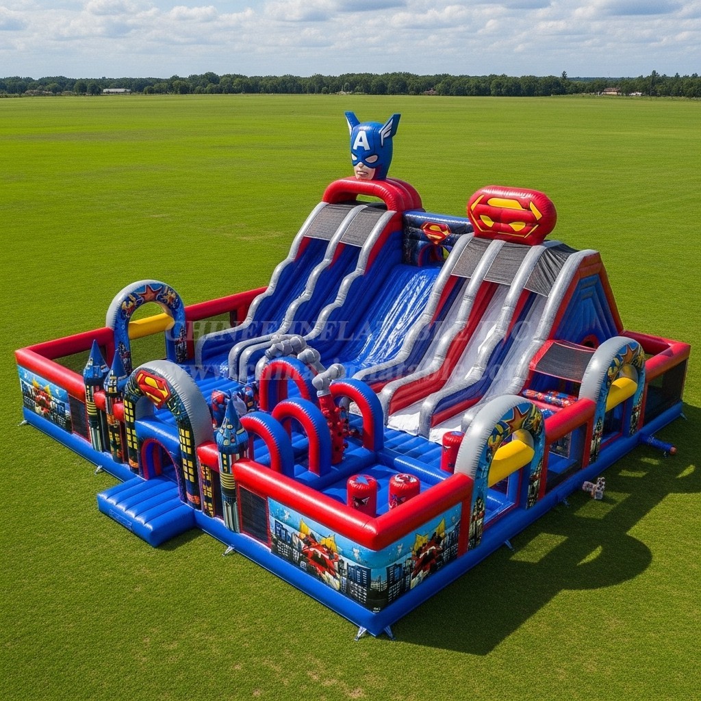 T6-6596 Superhero Theme Inflatable Funcity