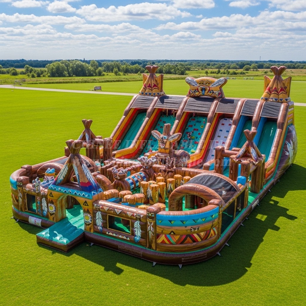 T6-6671 American Indian Theme Inflatable Park