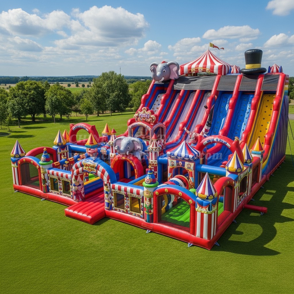 T6-6687 Circus Theme Inflatable Park