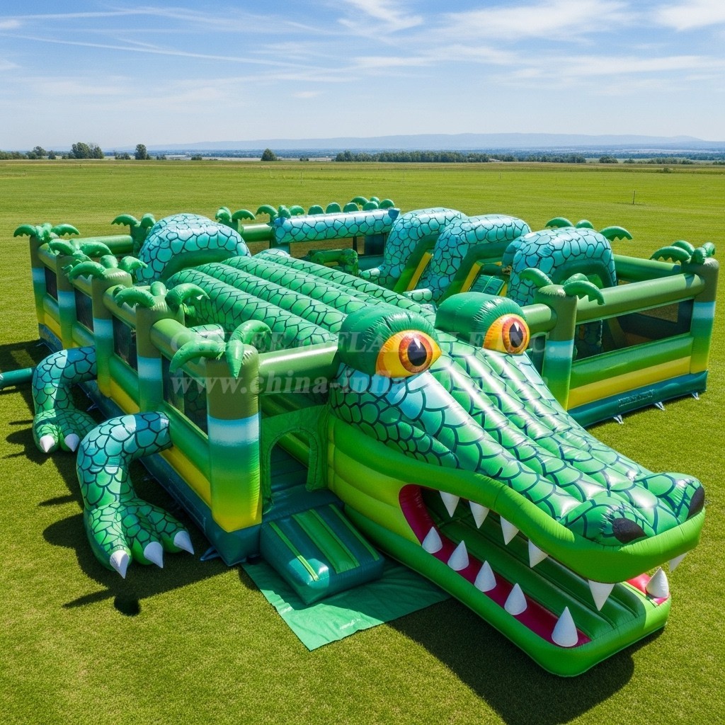 T6-6690 Crocodile Theme Inflatable Park
