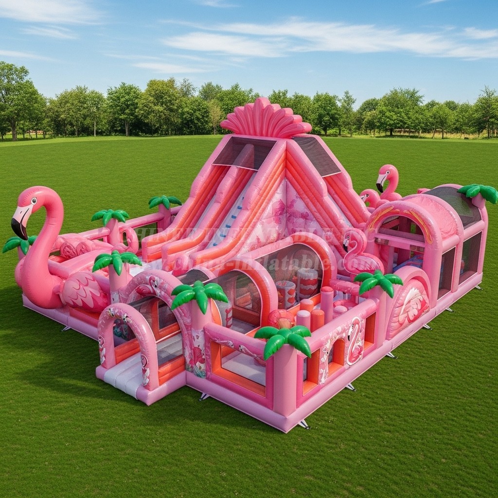 T6-6724 Flamingo Theme Inflatable Park