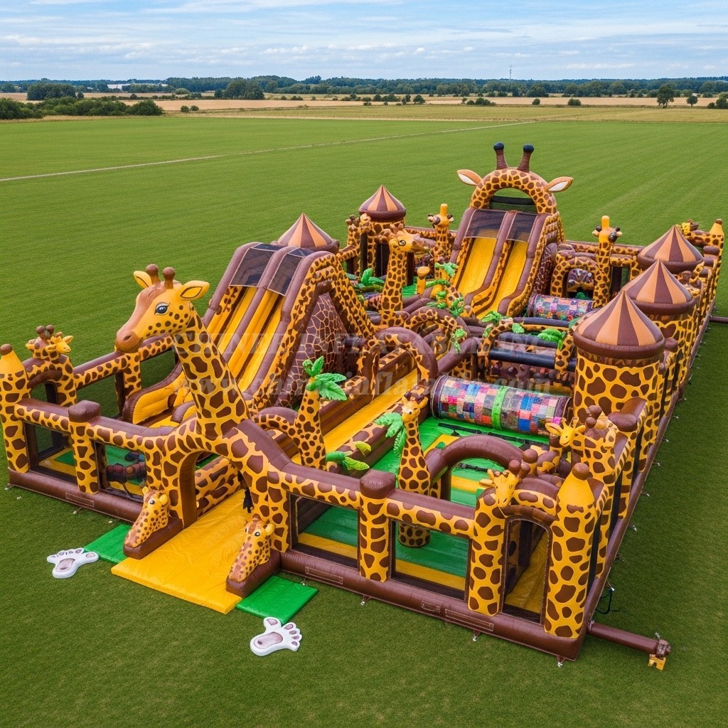 T6-6729 Giraffe Theme Inflatable Park