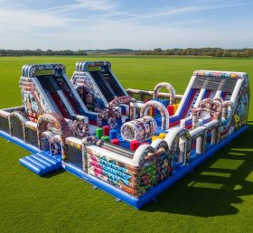 T6-6733 Graffiti Theme Inflatable Park