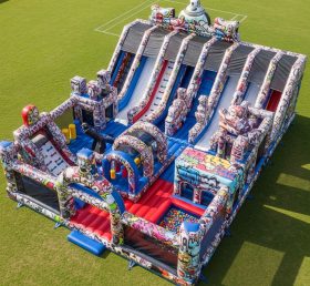 T6-6736 Graffiti Theme Inflatable Park