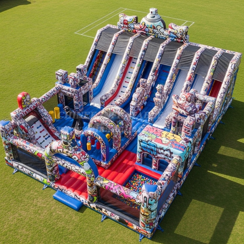 T6-6736 Graffiti Theme Inflatable Park