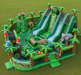 T6-6744 Jungle Theme Inflatable Park