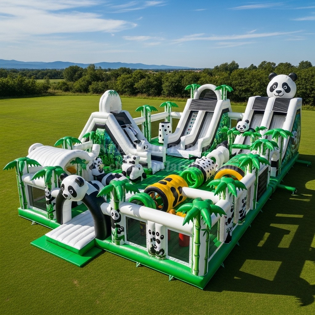 T6-6774 Panda Theme Inflatable Park