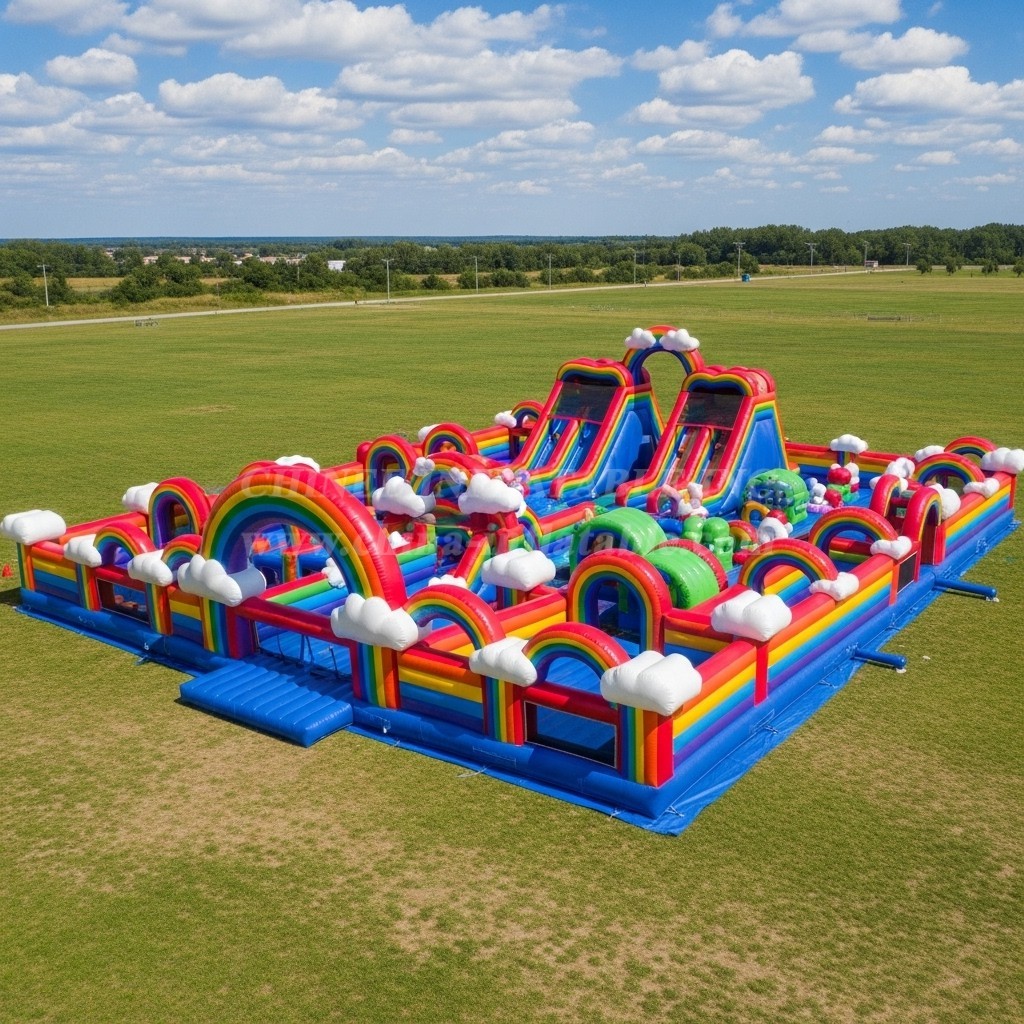 T6-6787 Rainbow Theme Inflatable Park