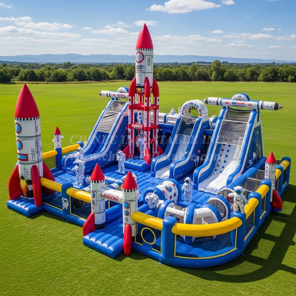 T6-6794 Rocket Theme Inflatable Park