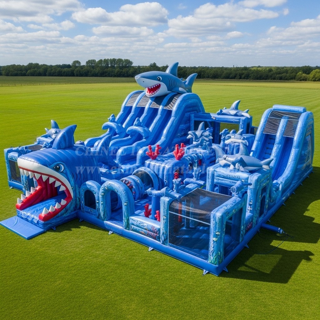 T6-6802 Shark Theme Inflatable Park