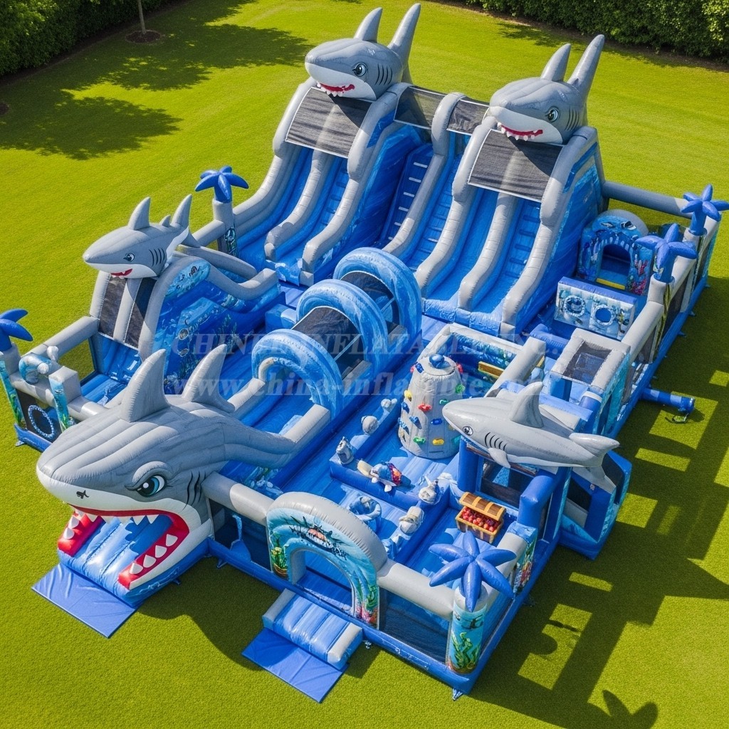 T6-6804 Shark Theme Inflatable Park