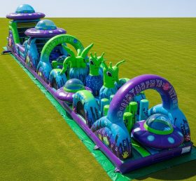 T7-3698 Alien Theme Inflatable Obstacle Course