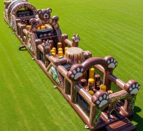 T7-3705 Bear Theme Inflatable Obstacle Course