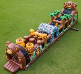 T7-3706 Bear Theme Inflatable Obstacle Course