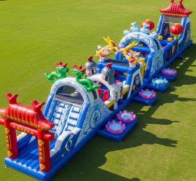 T7-3741 Chinese Style Theme Inflatable Obstacle Course