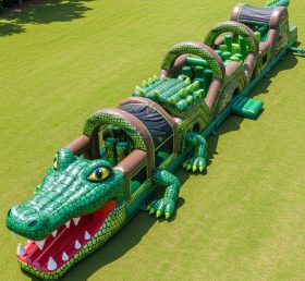 T7-3765 Crocodile Theme Inflatable Obstacle Course