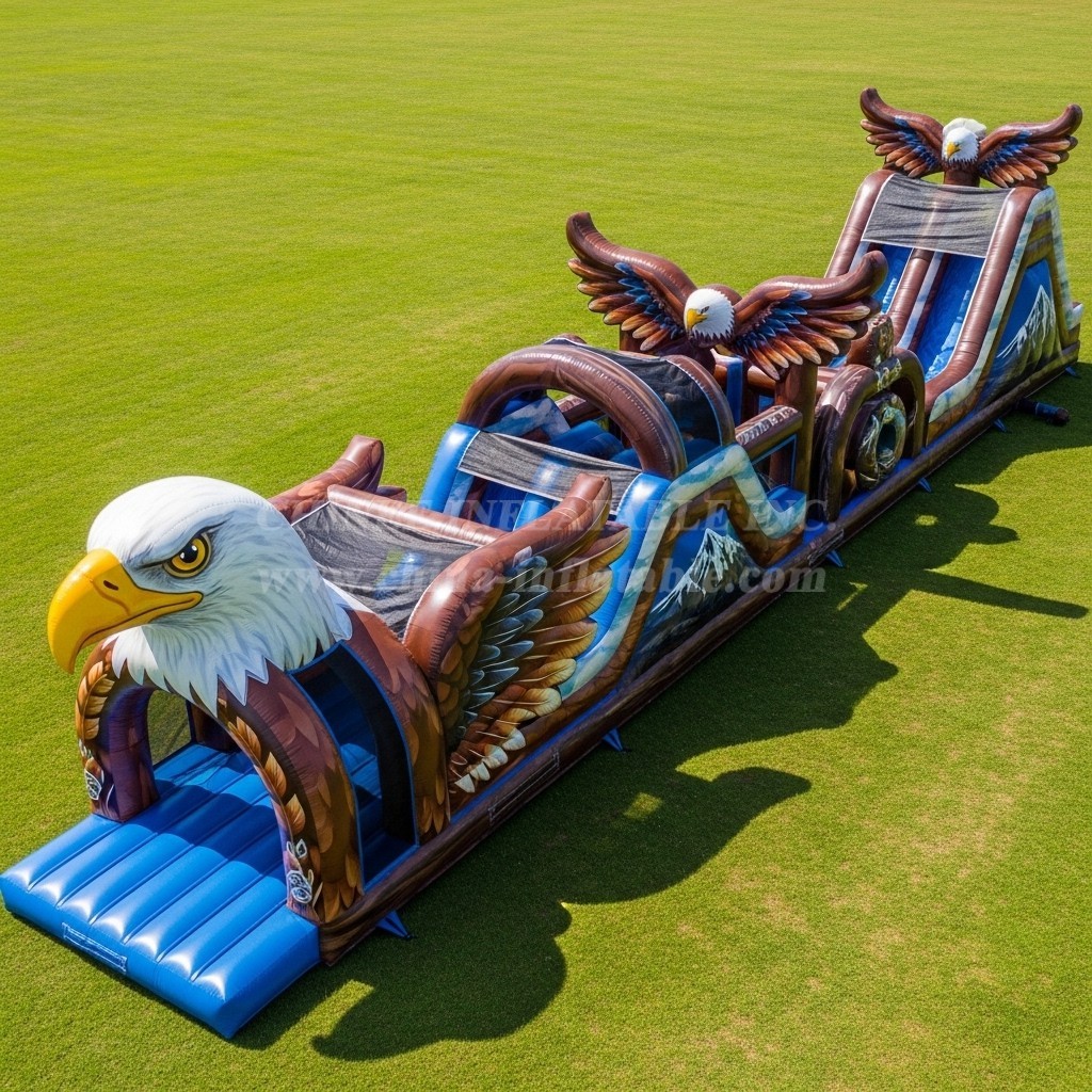 T7-3784 Eagle Theme Inflatable Obstacle Course