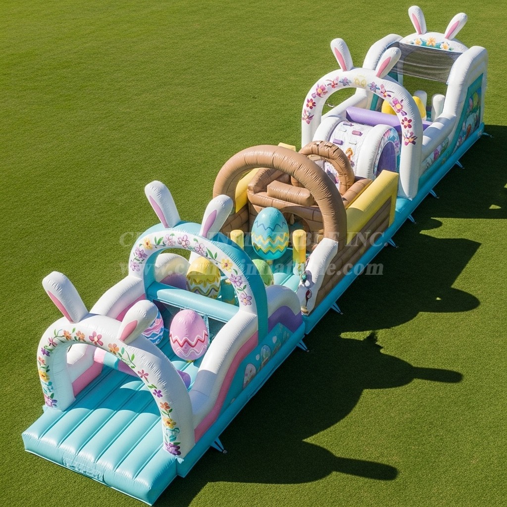 T7-3790 Easter Theme Inflatable Obstacle Course