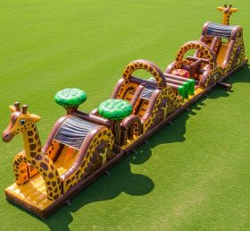 T7-3838 Giraffe Theme Inflatable Obstacle Course